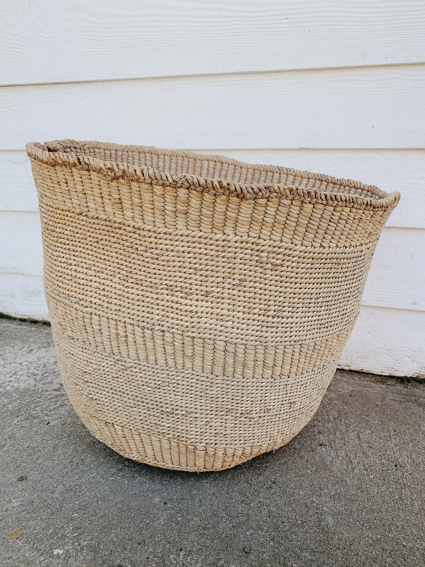Medium Sized Handmade African Basket
