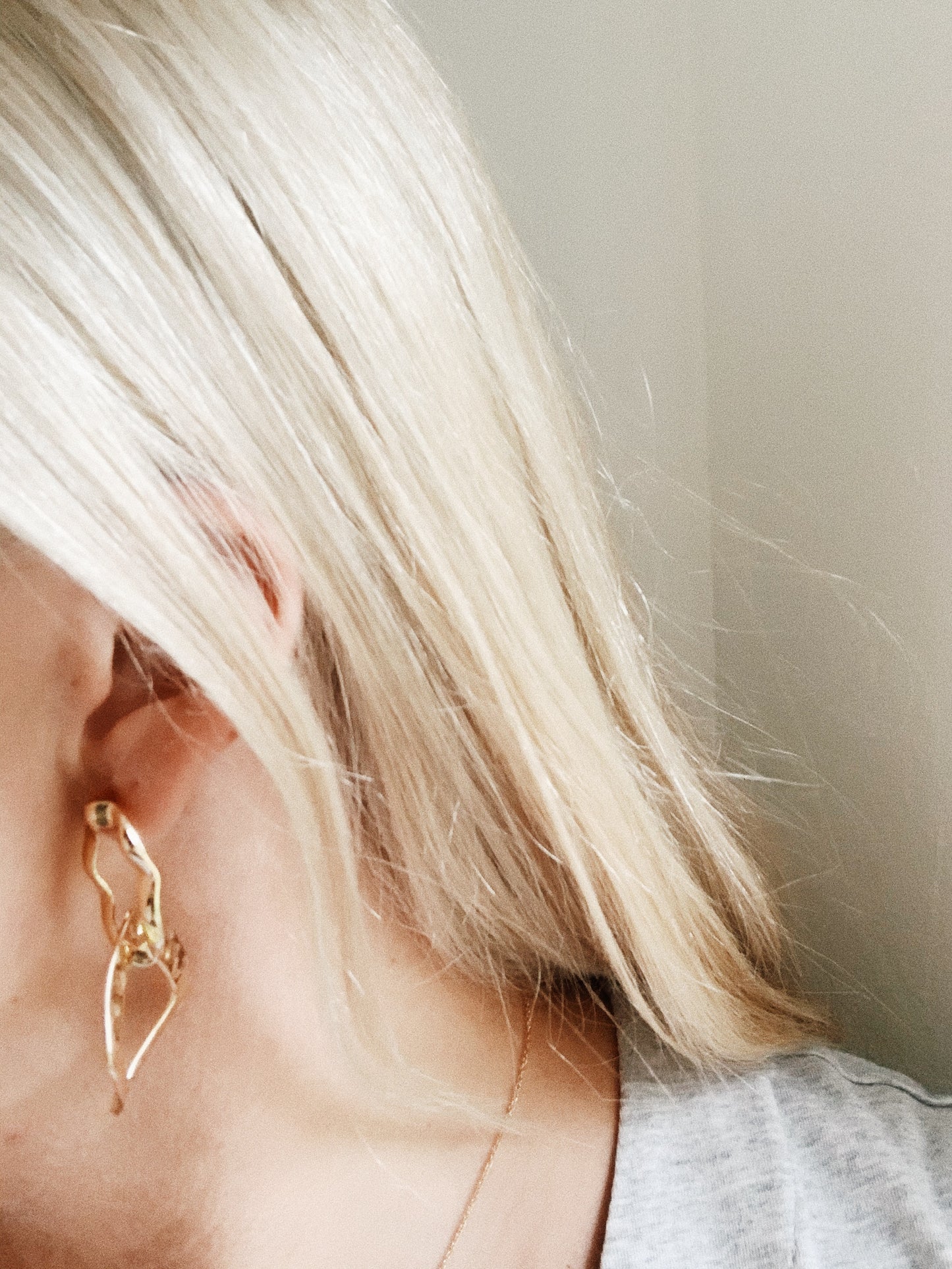 Geometric Bliss Gold Hammer Stud Earrings | By: Life in the sun store