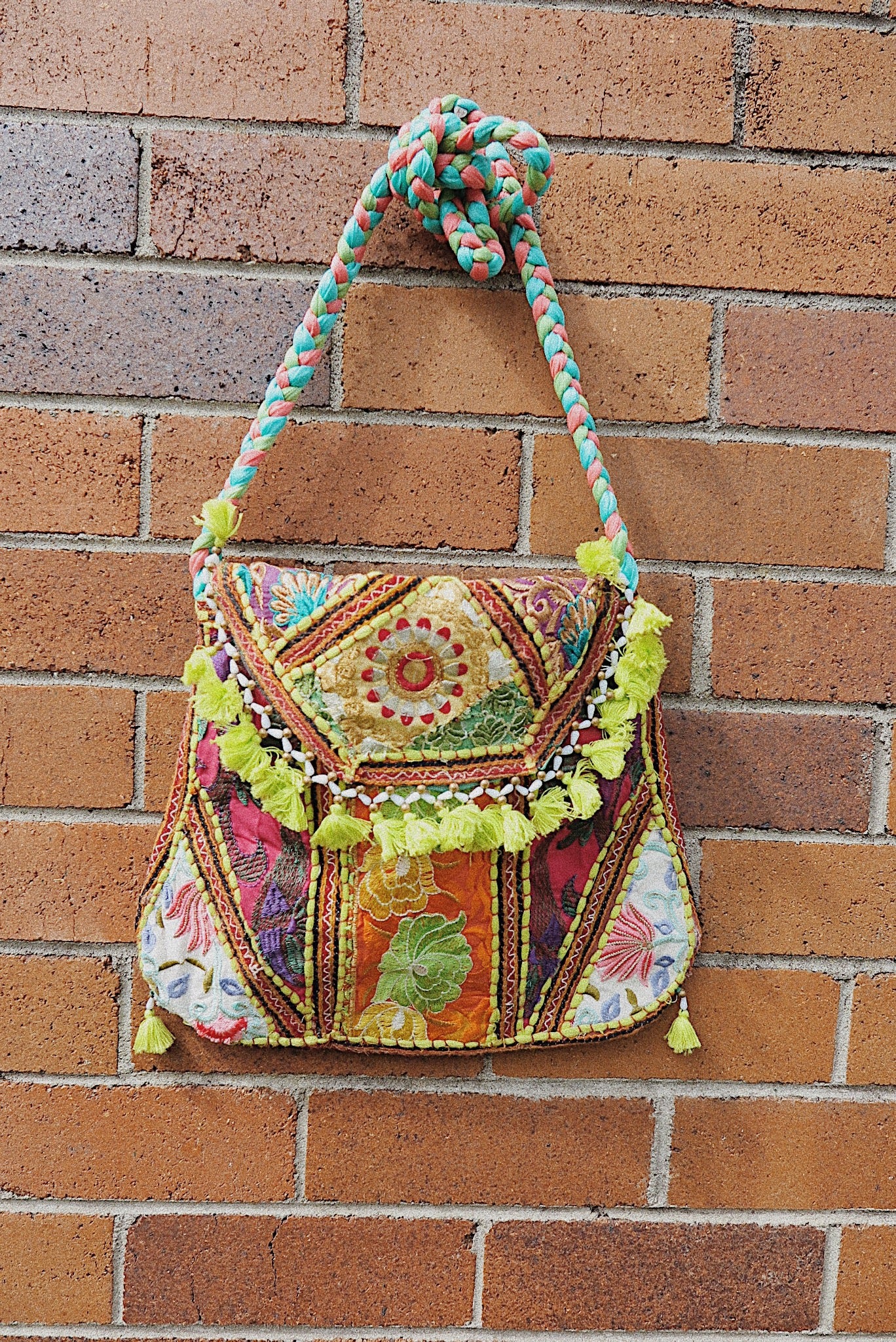 Indie Tribal Embroidered Side Bag