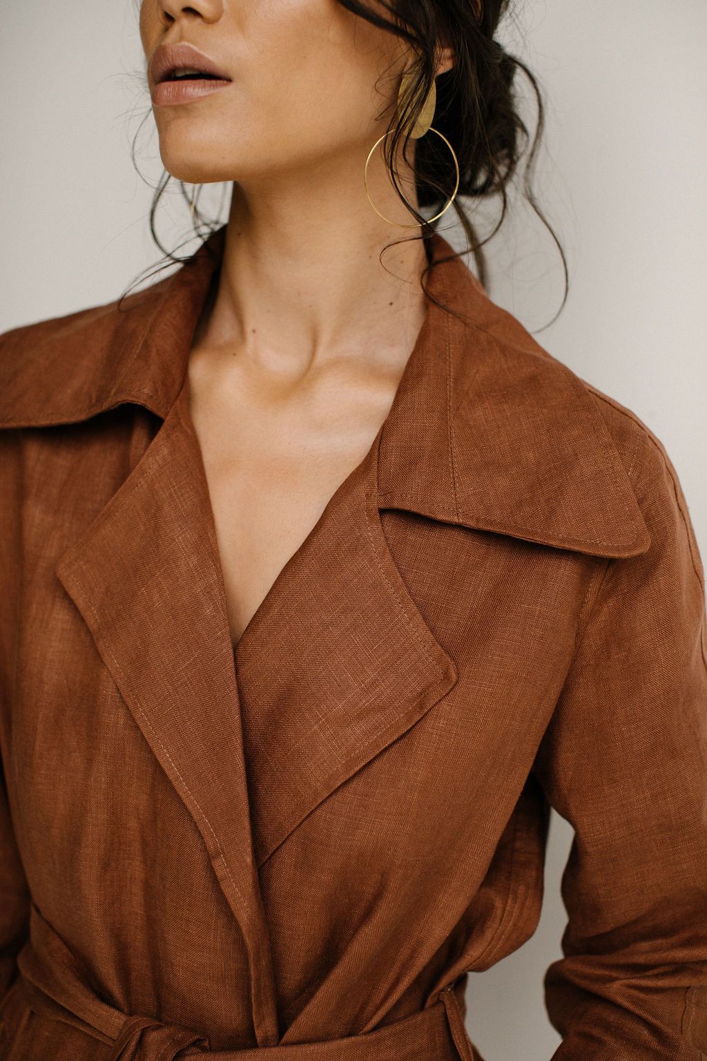 IRIS TRENCH COAT - CHOCOLATE