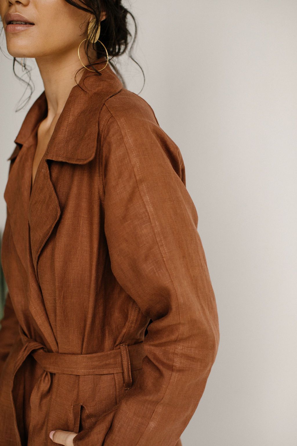 IRIS TRENCH COAT - CHOCOLATE