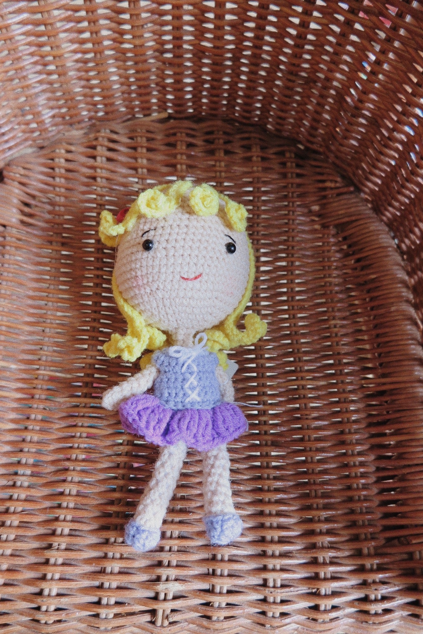 Purple Princess Crochet Doll