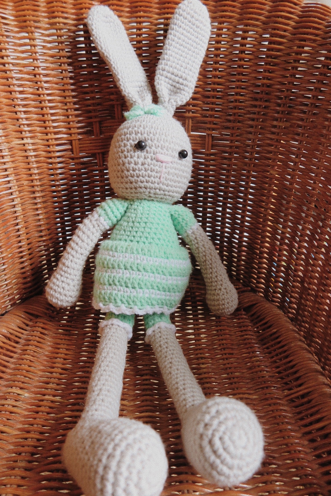 Mrs Mint Bunny Crochet Large Bunny Doll