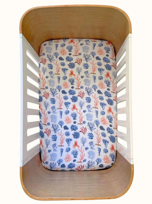 Coral Cot Sheet- The Swaddle Society