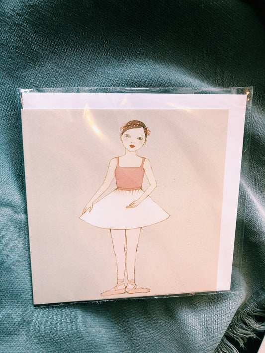 ELEGANT BALLERINA ILLUSTRATED ALL OCCASSIONS CARD - Irena-29