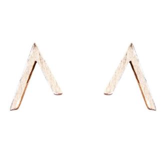 EB + IVE - METAL V PIN EARRINGS - ROSE AND GOLD