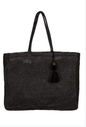EB + IVE - HACIENDA BEACH BAG - IVORY AND BLACK