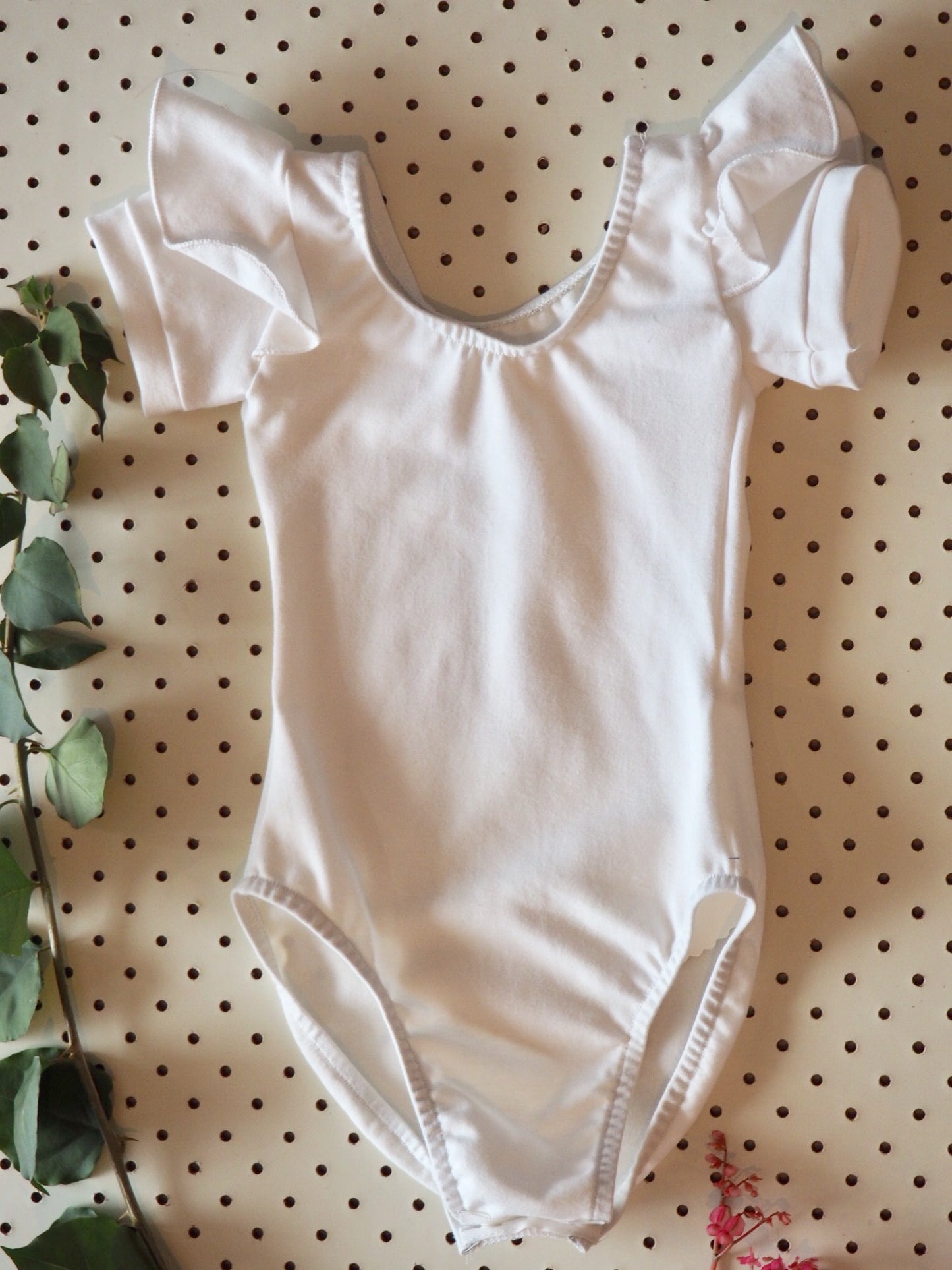BABY + KIDS SIZES BELLE CAP SLEEVE WHITE BODY SUIT - HANDMADE - ORGANIC COTTON