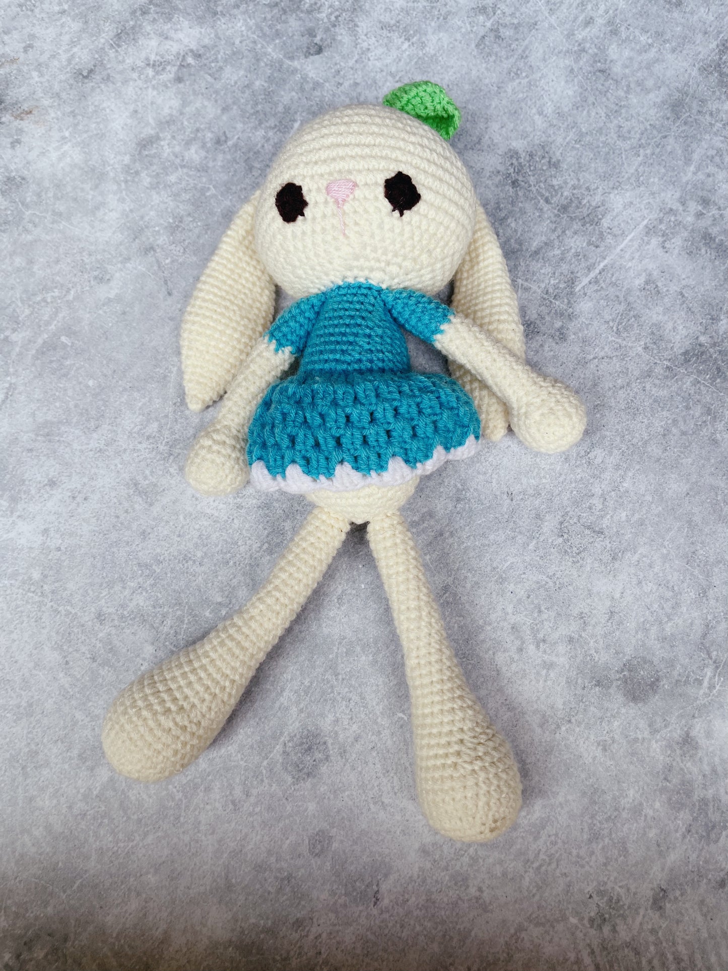 Lola Blue Crochet Bunny Doll