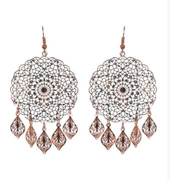 EB + IVE - LUCIA ROUND EARRINGS - ROSE AND SILVER