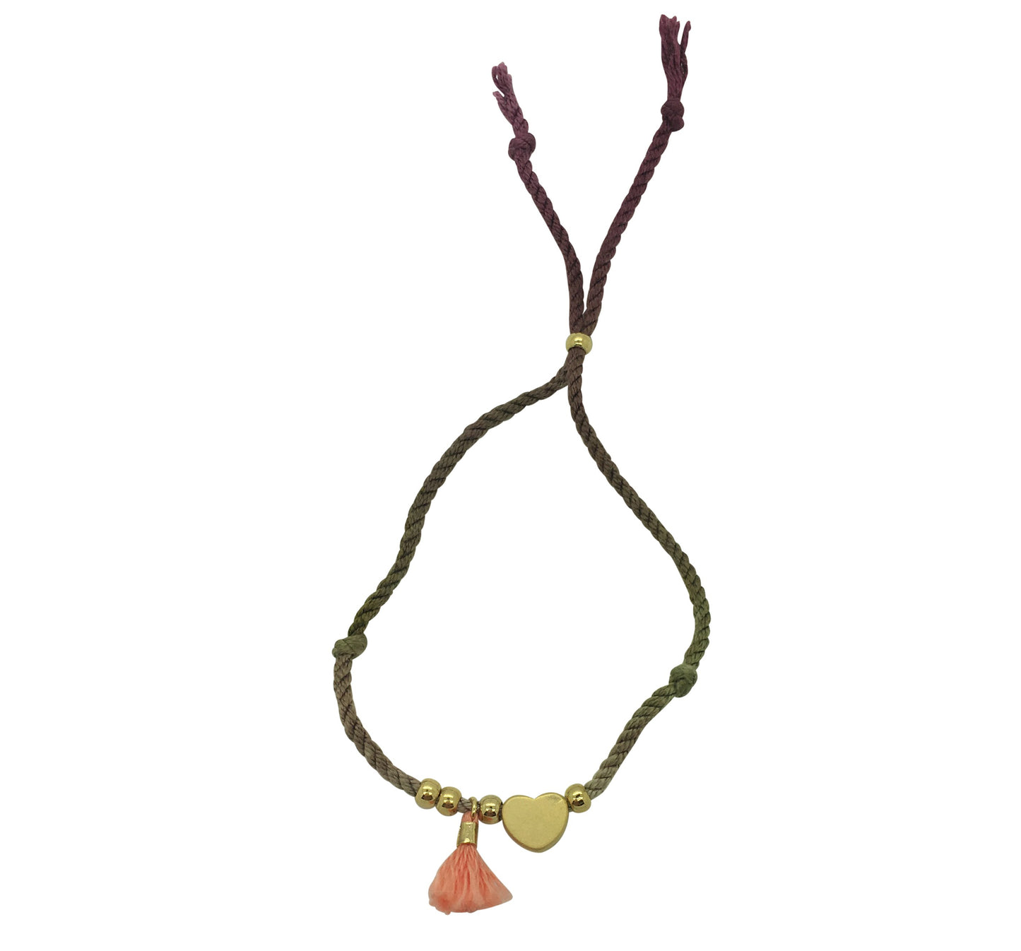 Odisya- Silk Thread Love Heart Tassel Bracelet