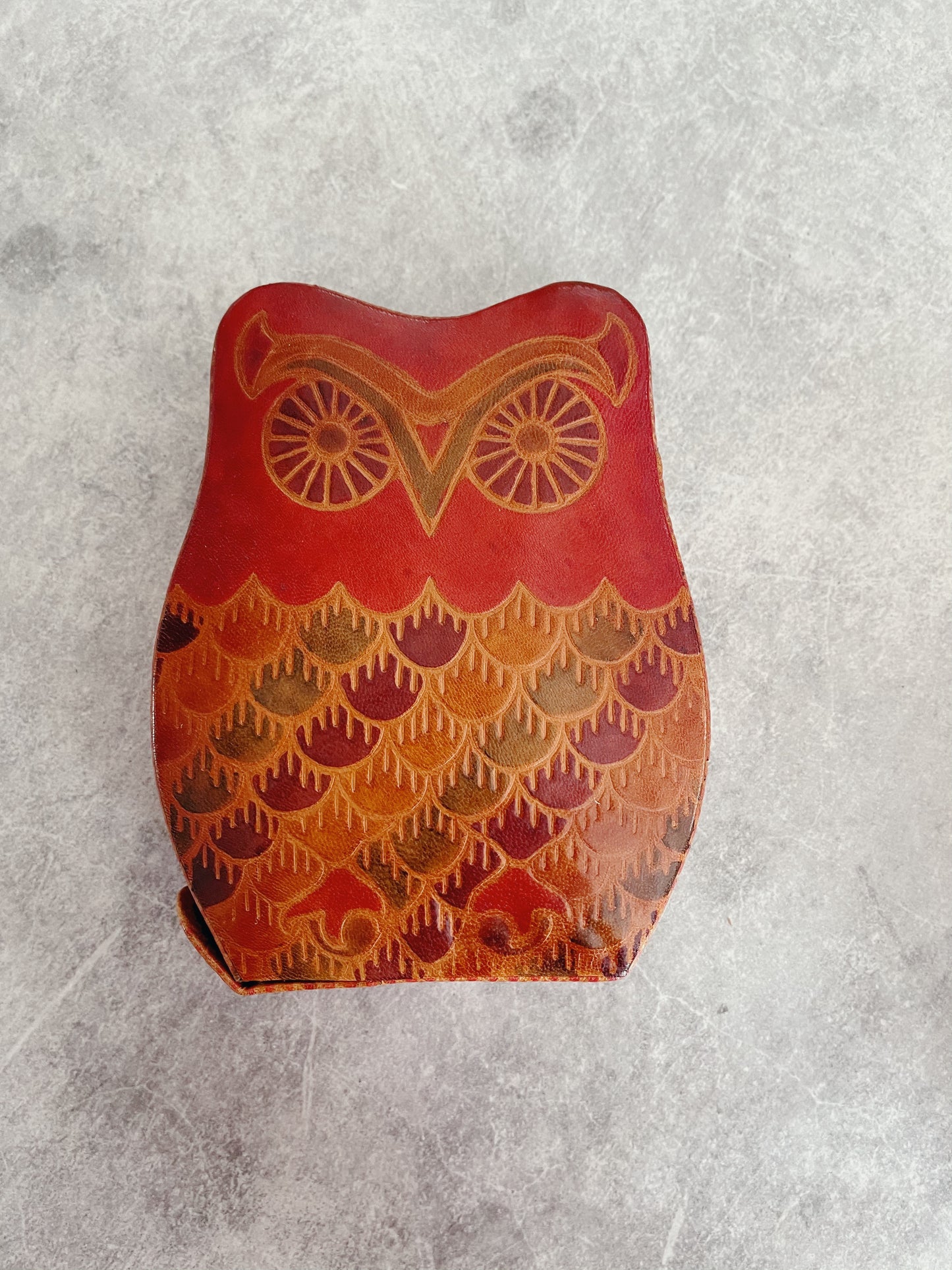 Owl Handmade Leather Money Box