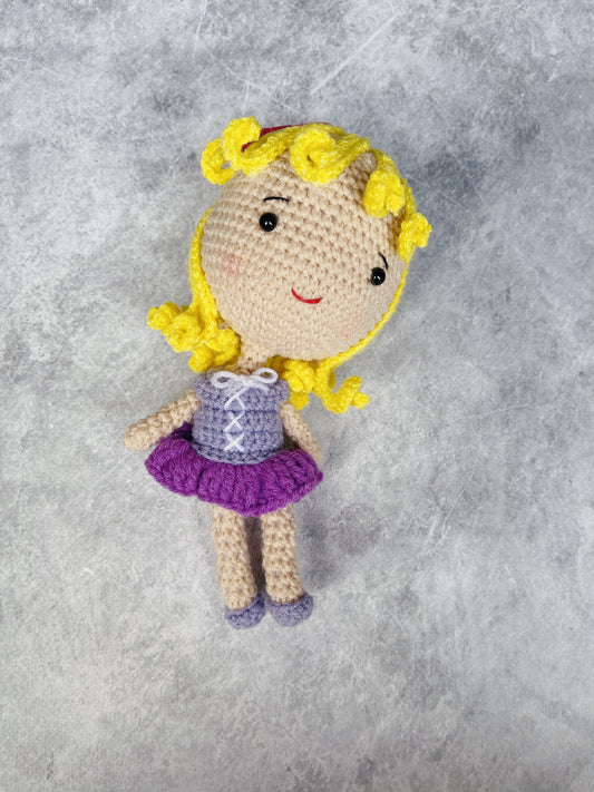Purple Princess Crochet Doll