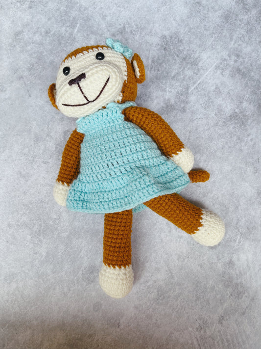 Milla Blue Monkey Crochet Doll