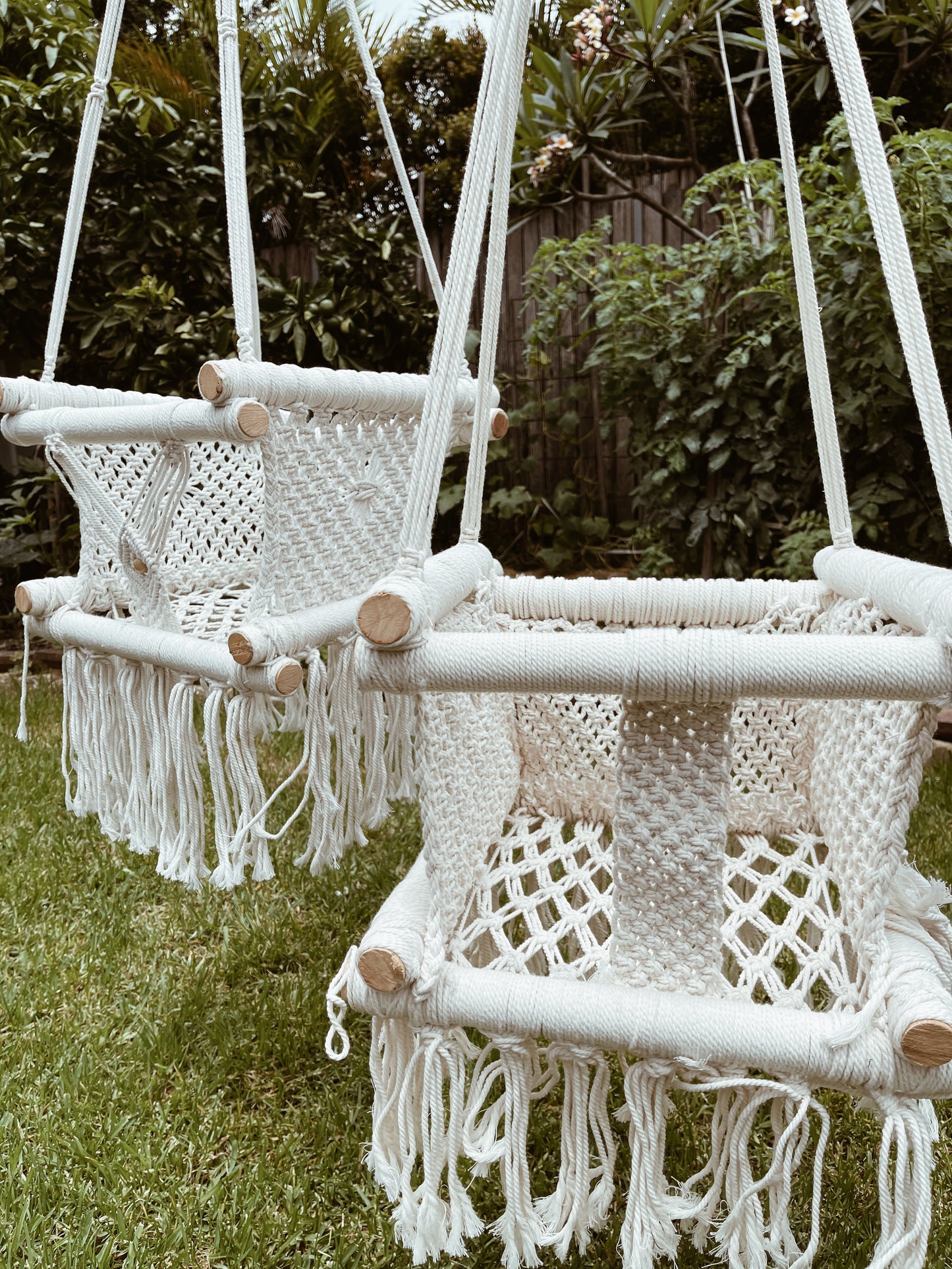 Boho Childrens + Baby Macrame Swing- Simple Front
