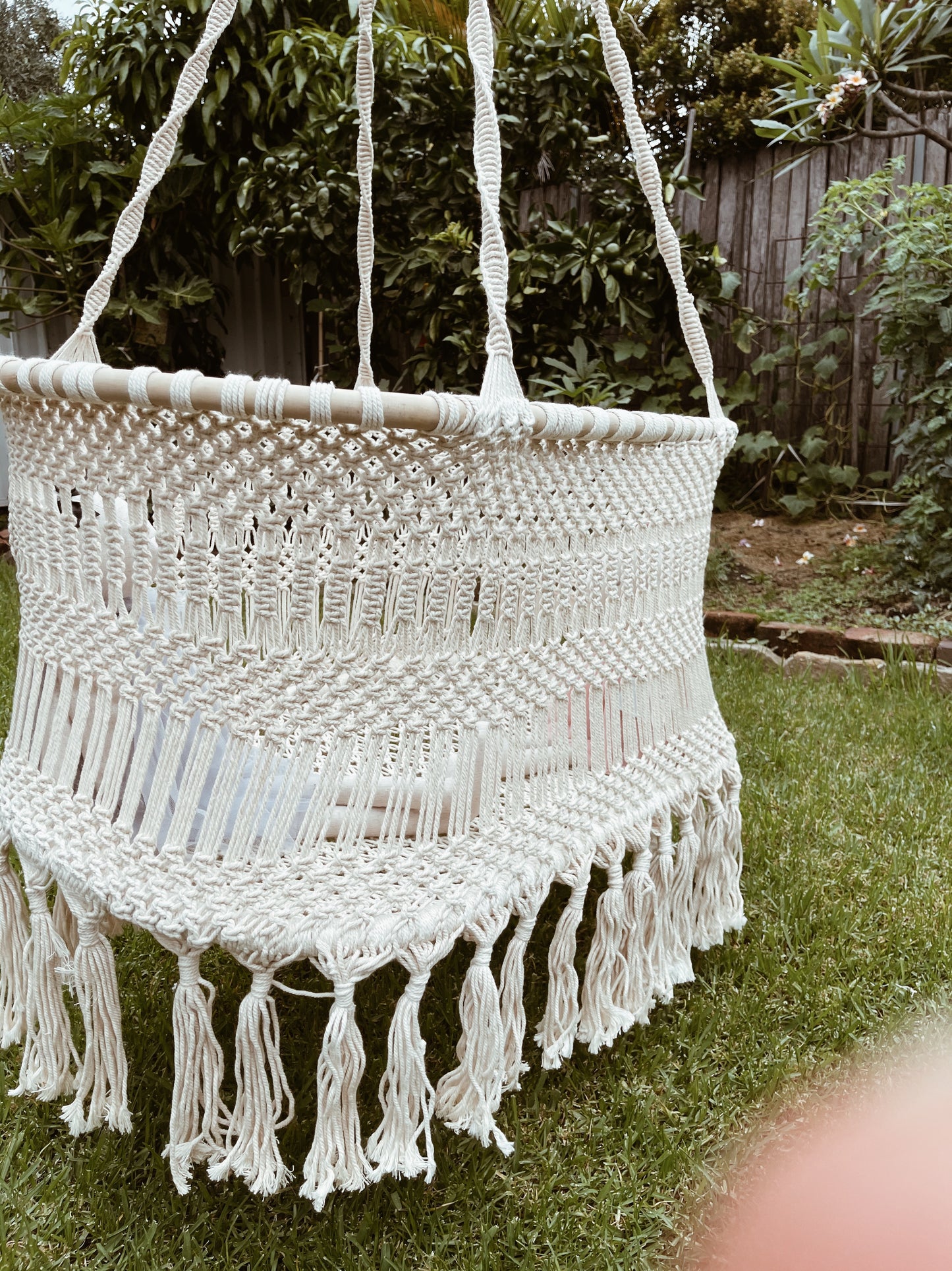 Macrame Baby Nursery Hanging Bassinet - Tight Knotted Style