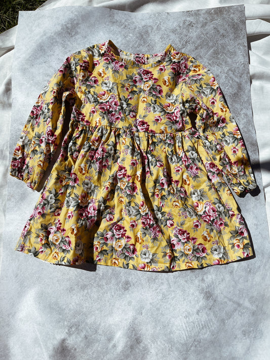 Vintage Floral Girls Dress