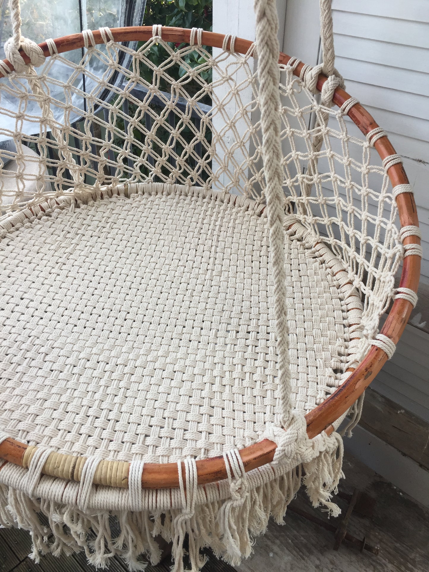 Boho MACRAME HANGING CHAIR- Natural