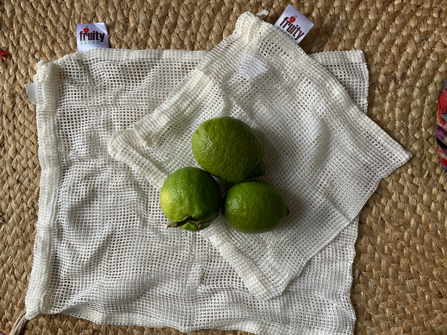 Fruity Sacks Reusable Bamboo Mesh Bags 2xMed 1xLge
