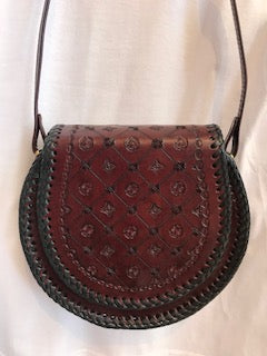 Genuine Leather - Hand Made Authentic Small Leather Saddle Bag