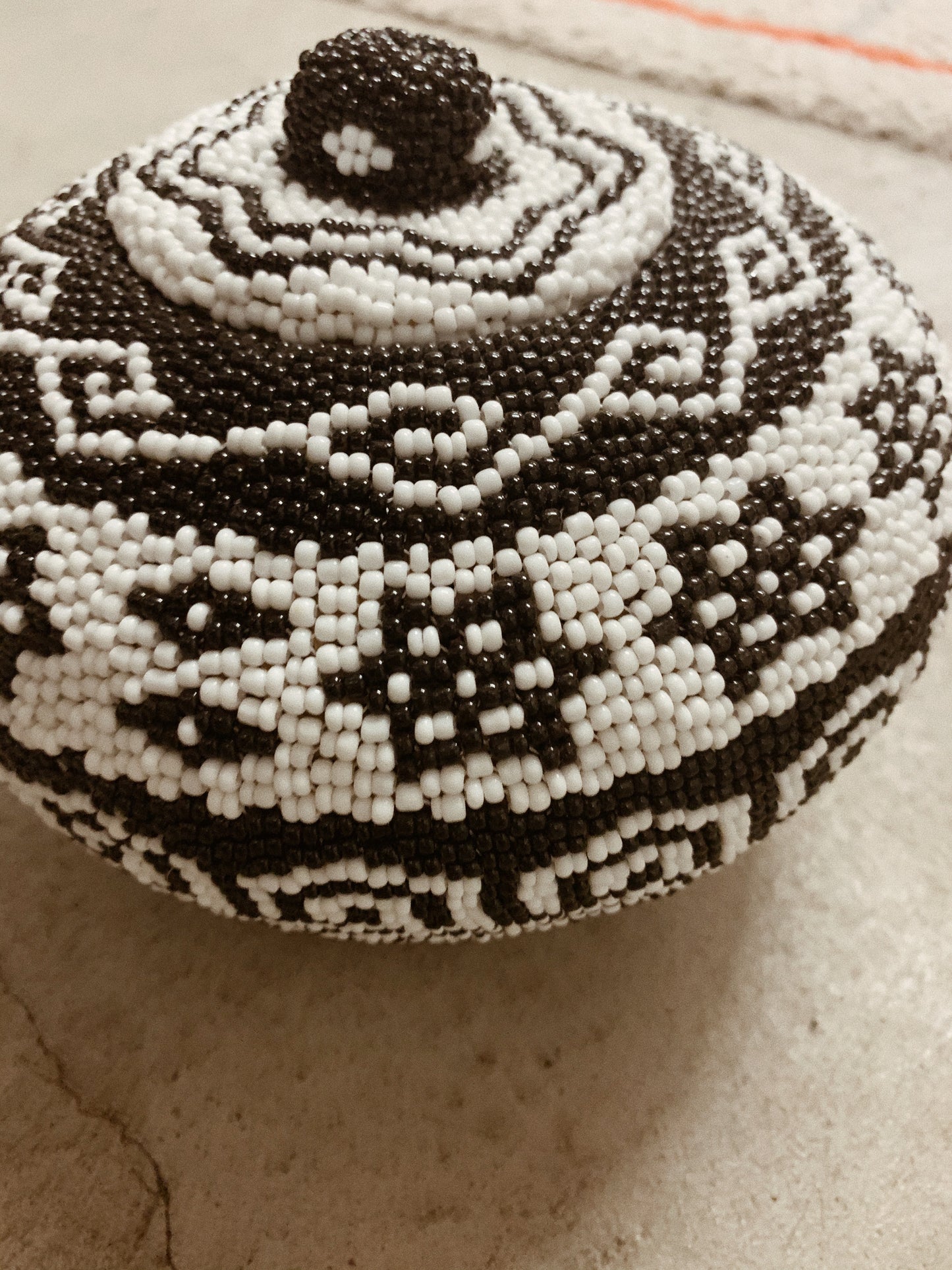 Black Woven and Beaded baskets