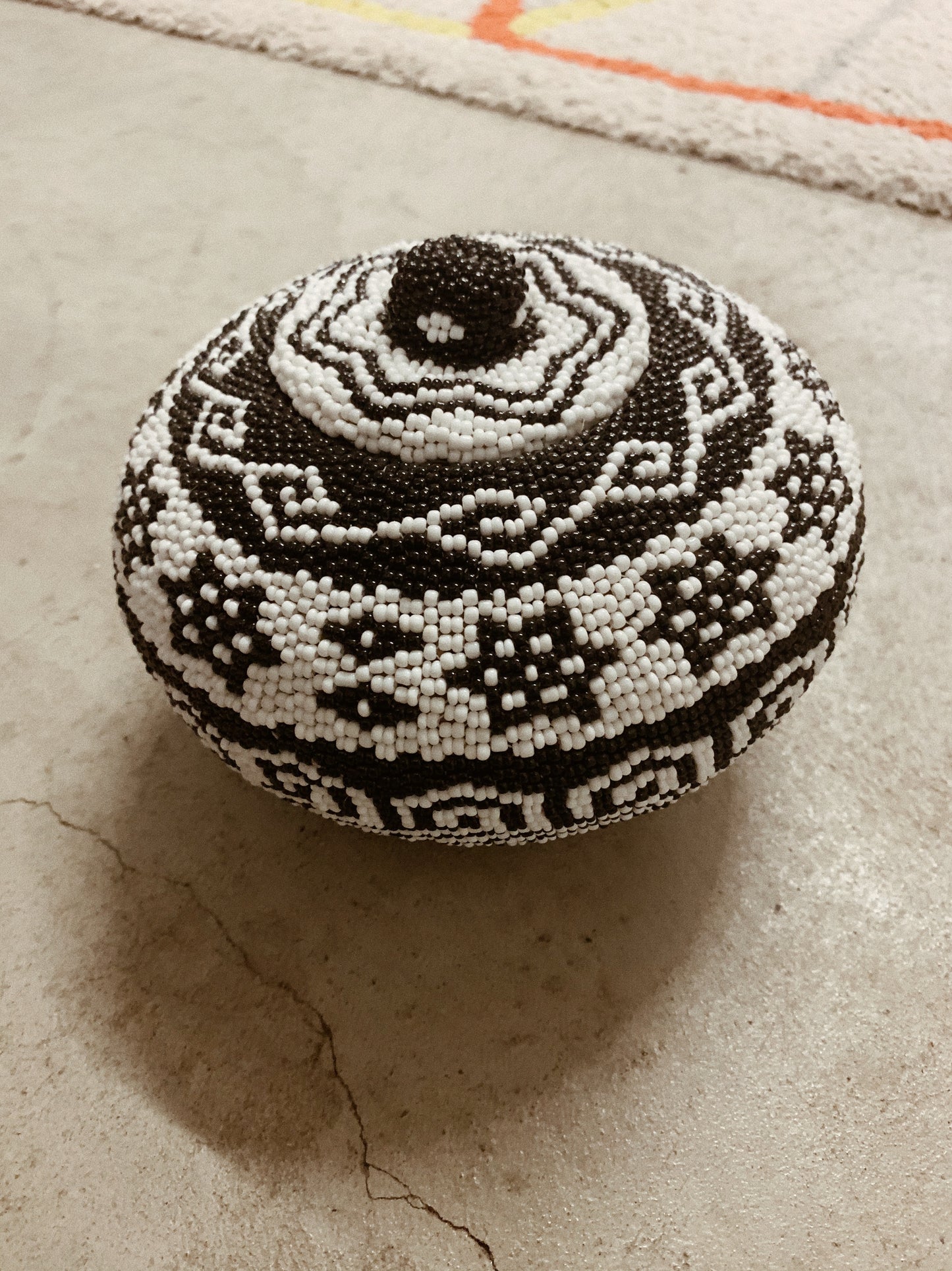 Black Woven and Beaded baskets