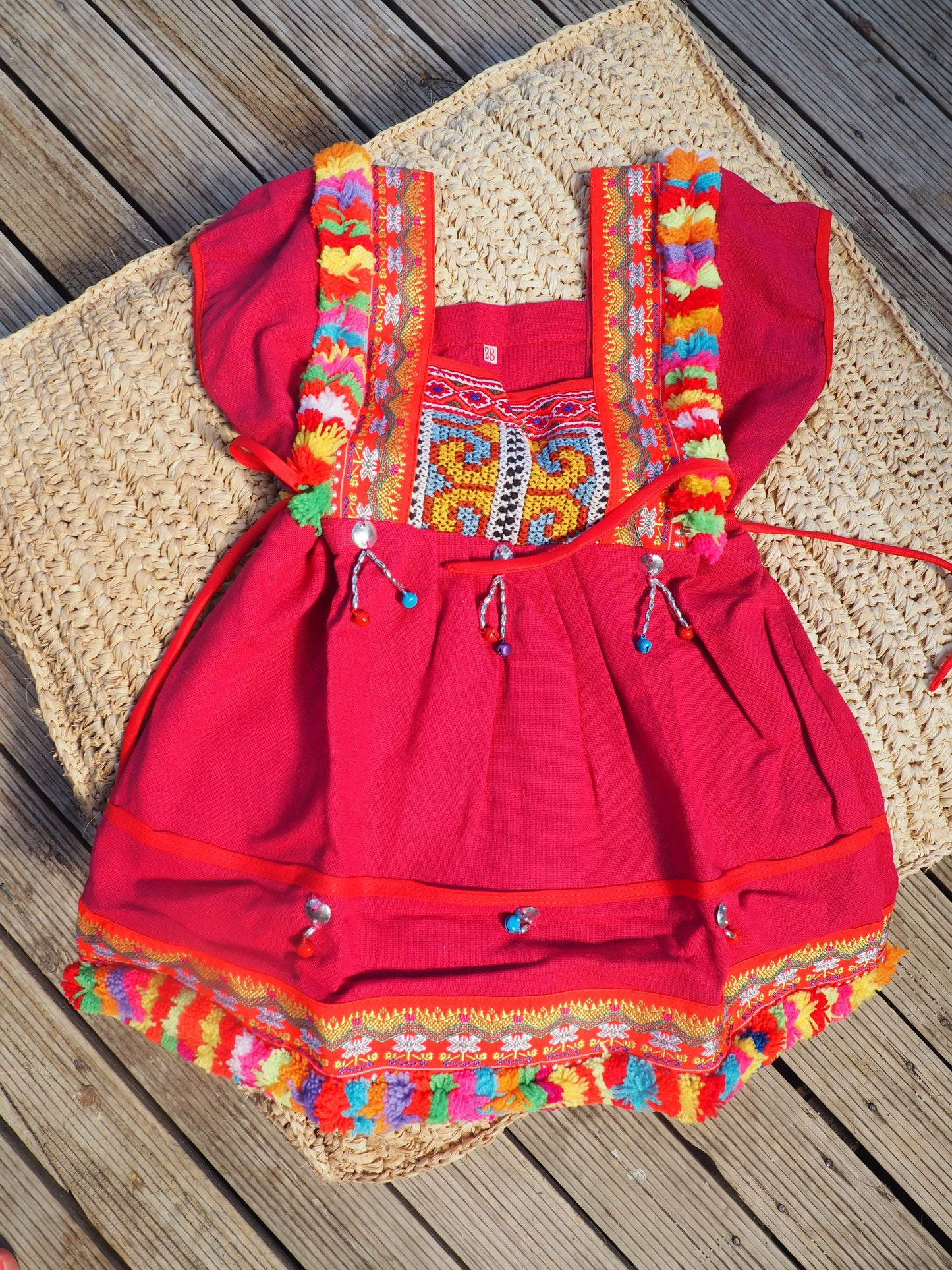 Fuchsia - Vintage Children's Folk Dress