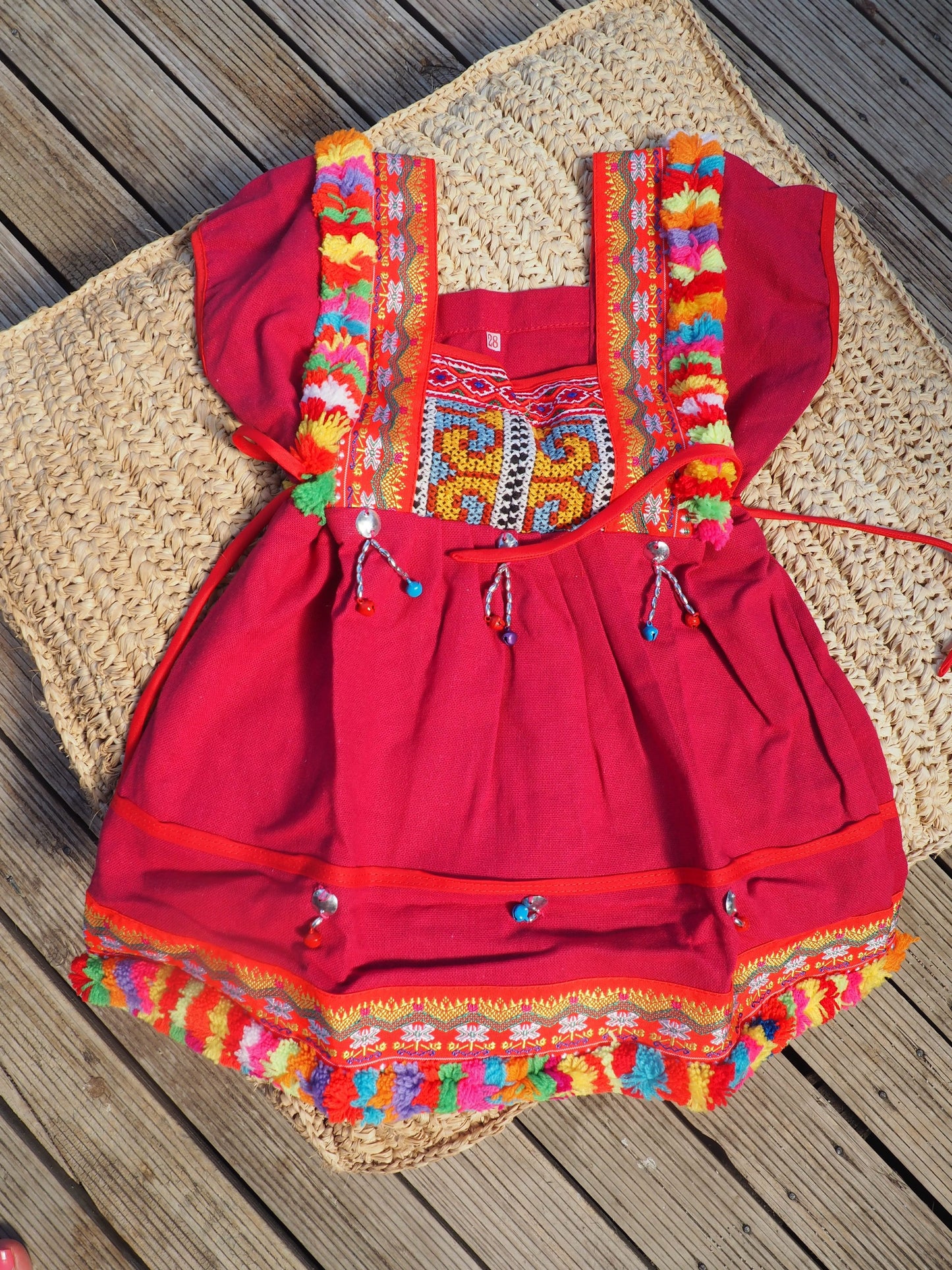 Fuchsia - Vintage Children's Folk Dress