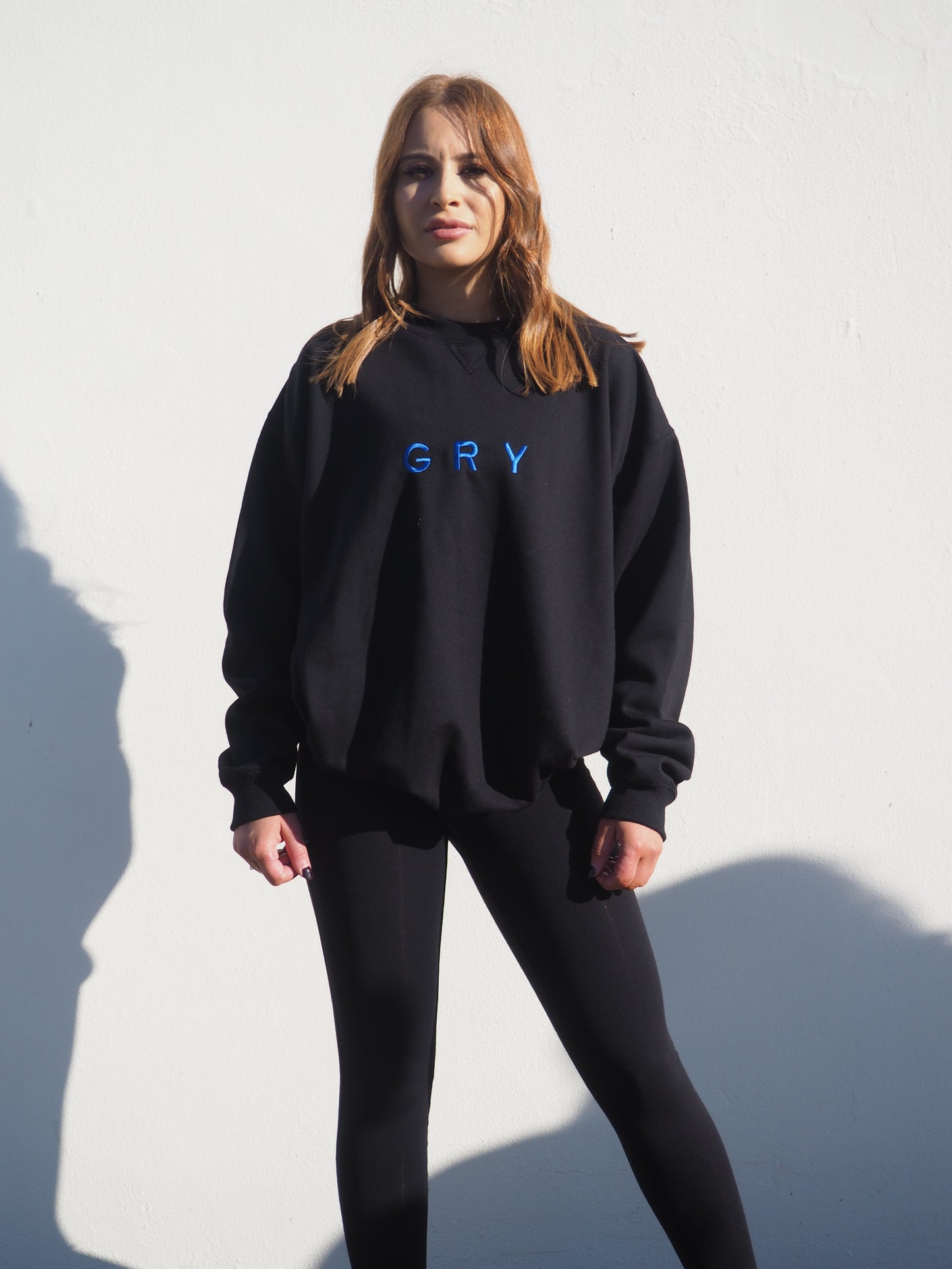 Gerrycan Black Unisex Sweater with GRY Blue Logo