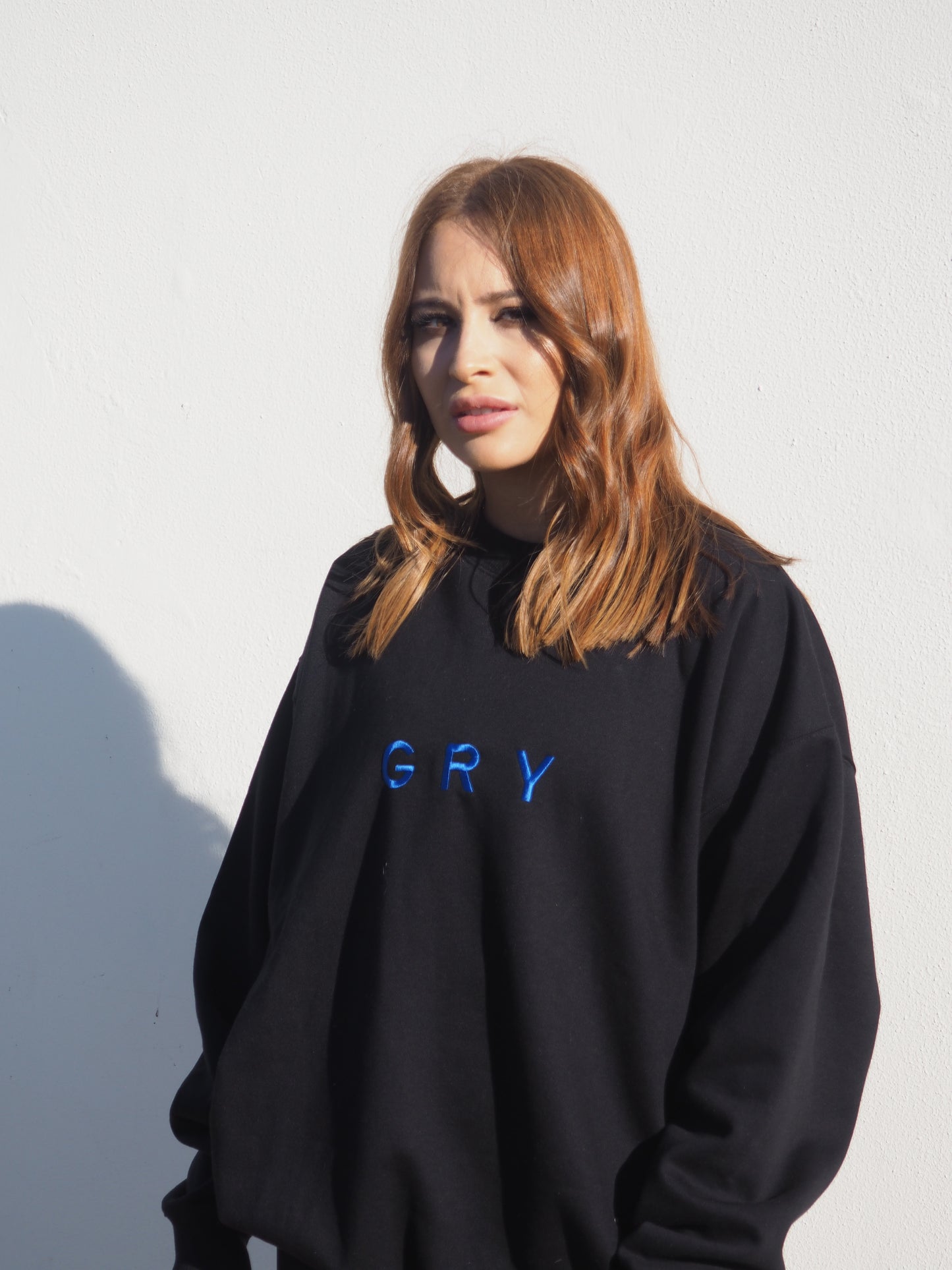 Gerrycan Black Unisex Sweater with GRY Blue Logo