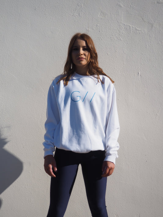 Gerry Can White Unisex Sweater- GC ALAKSA WHITE