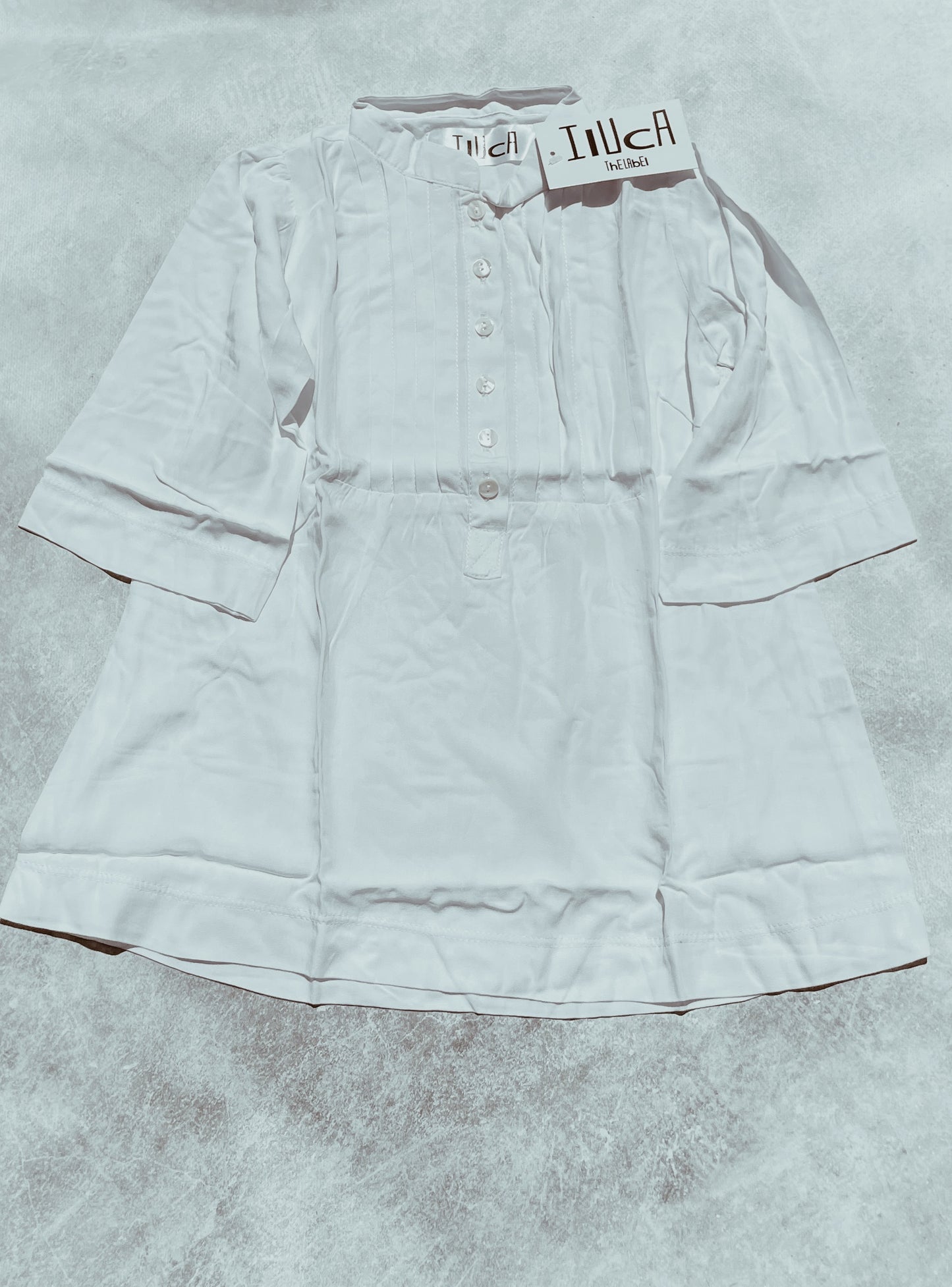 ILUCA THE LABEL: BELLE SLEEVE WISH DRESS / WHITE ( Kids Version)