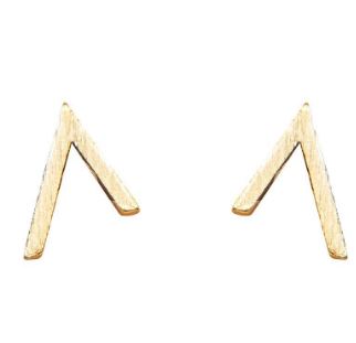 EB + IVE - METAL V PIN EARRINGS - ROSE AND GOLD