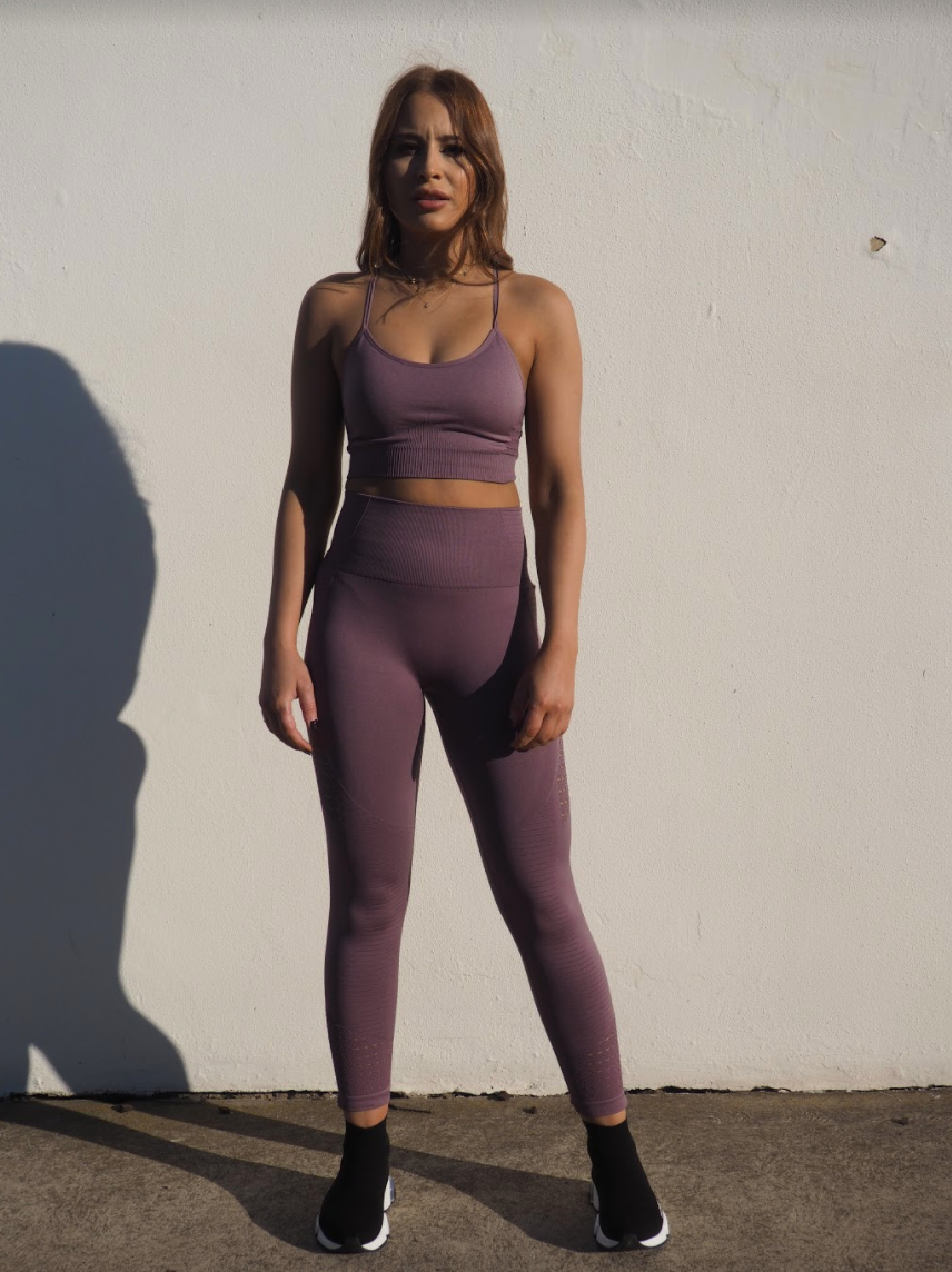 SEAMLESS GEO // BLUSH LEGGINGS