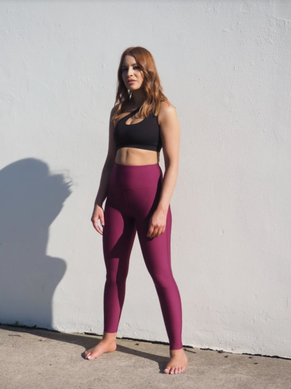 Gerrycan Celine Full Length Compression Leggings in Wine