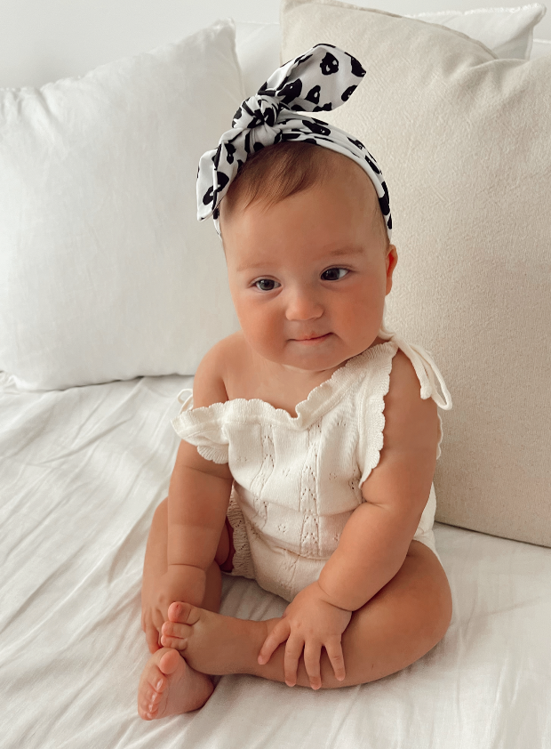 NATURAL CREAM PETITE SUMMER KNIT SET - BABY