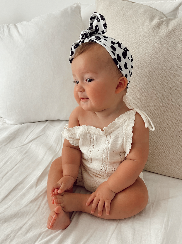 NATURAL CREAM PETITE SUMMER KNIT SET - BABY