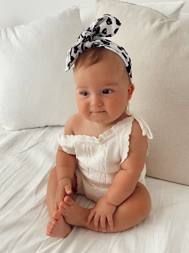 NATURAL CREAM PETITE SUMMER KNIT SET - BABY