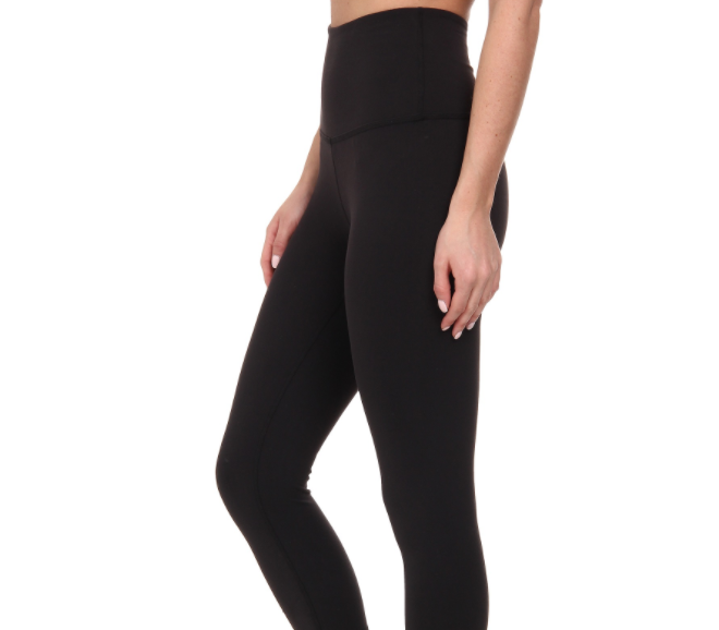 CELINE high waisted, squat proof full length leggings for gym wear, yoga or streetwear. Not transparent and heavy weight wicking fabric in Black- GERRY CAN 
