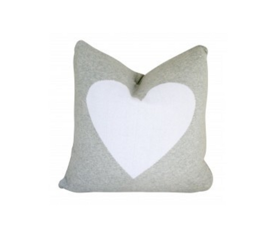 ALIMROSE KNIT HEART CUSHION 45CM X 45CM