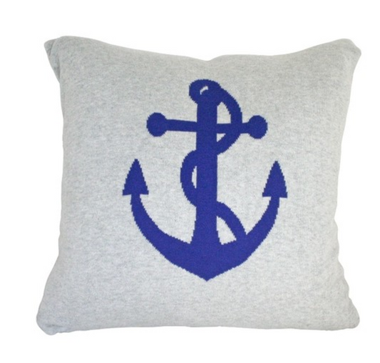 ALIMROSE KNIT ANCHOR CUSHION 45CM X 45CM