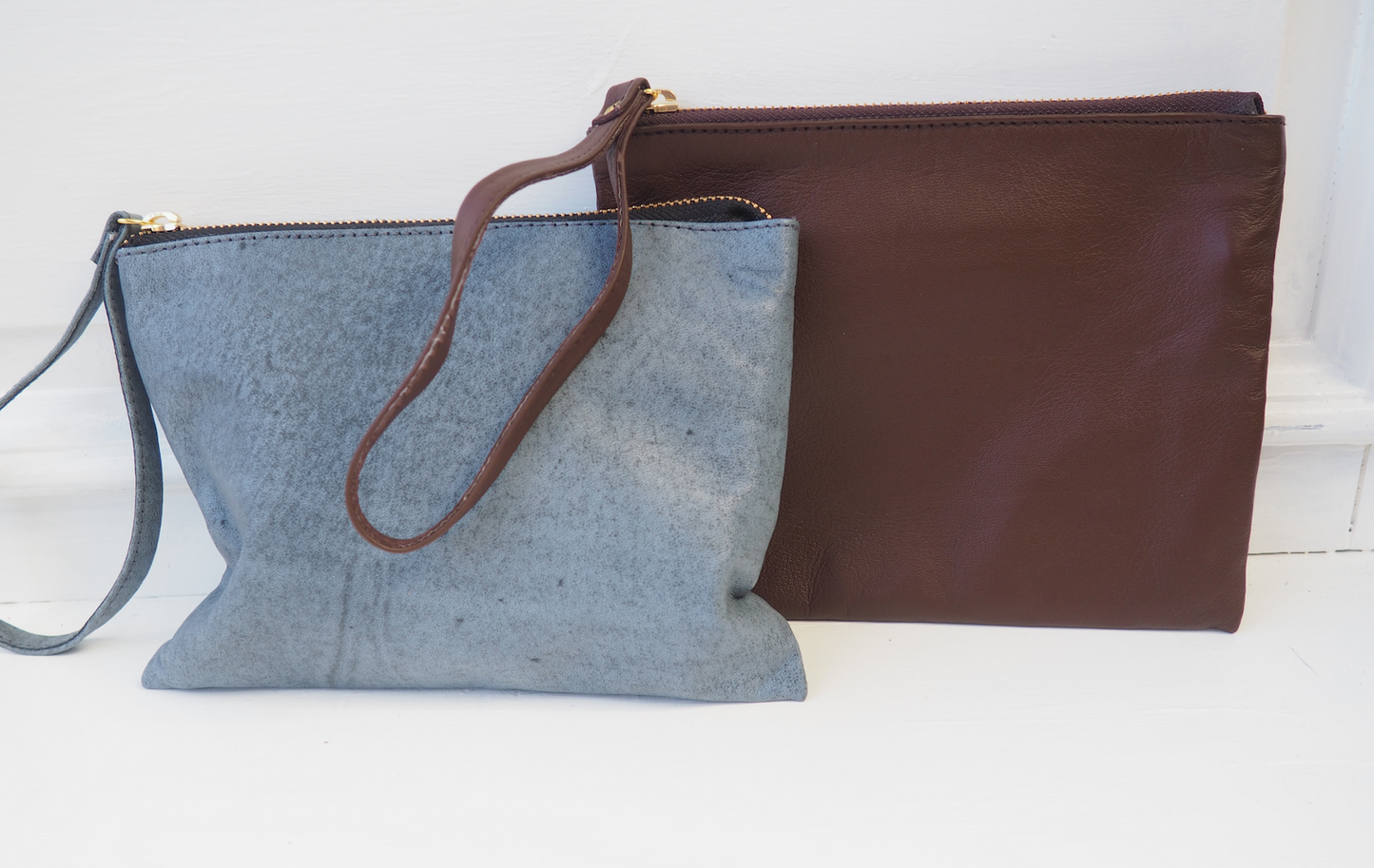 Lush Classic Brown Soft Leather Clutch