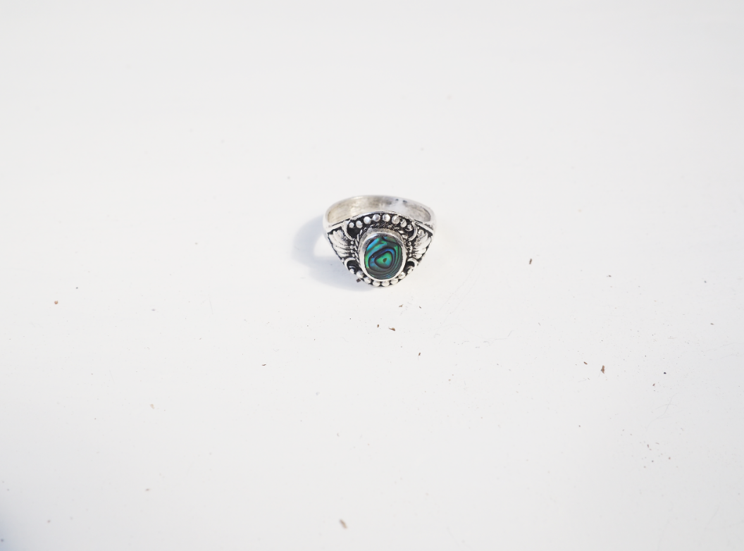 Handmade Opal Ring with Antique style detailing