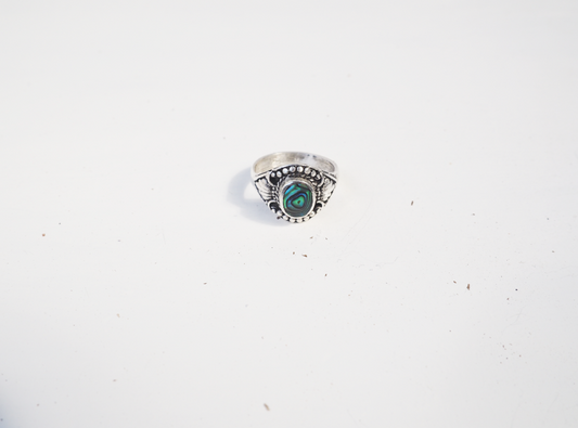 Handmade Opal Ring with Antique style detailing