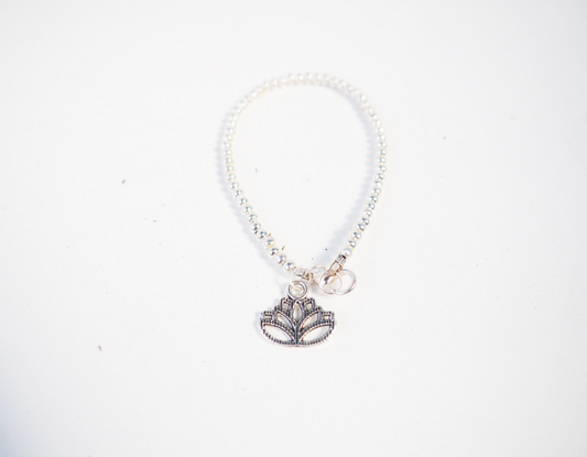 Sterling Silver Lotus Bracelet