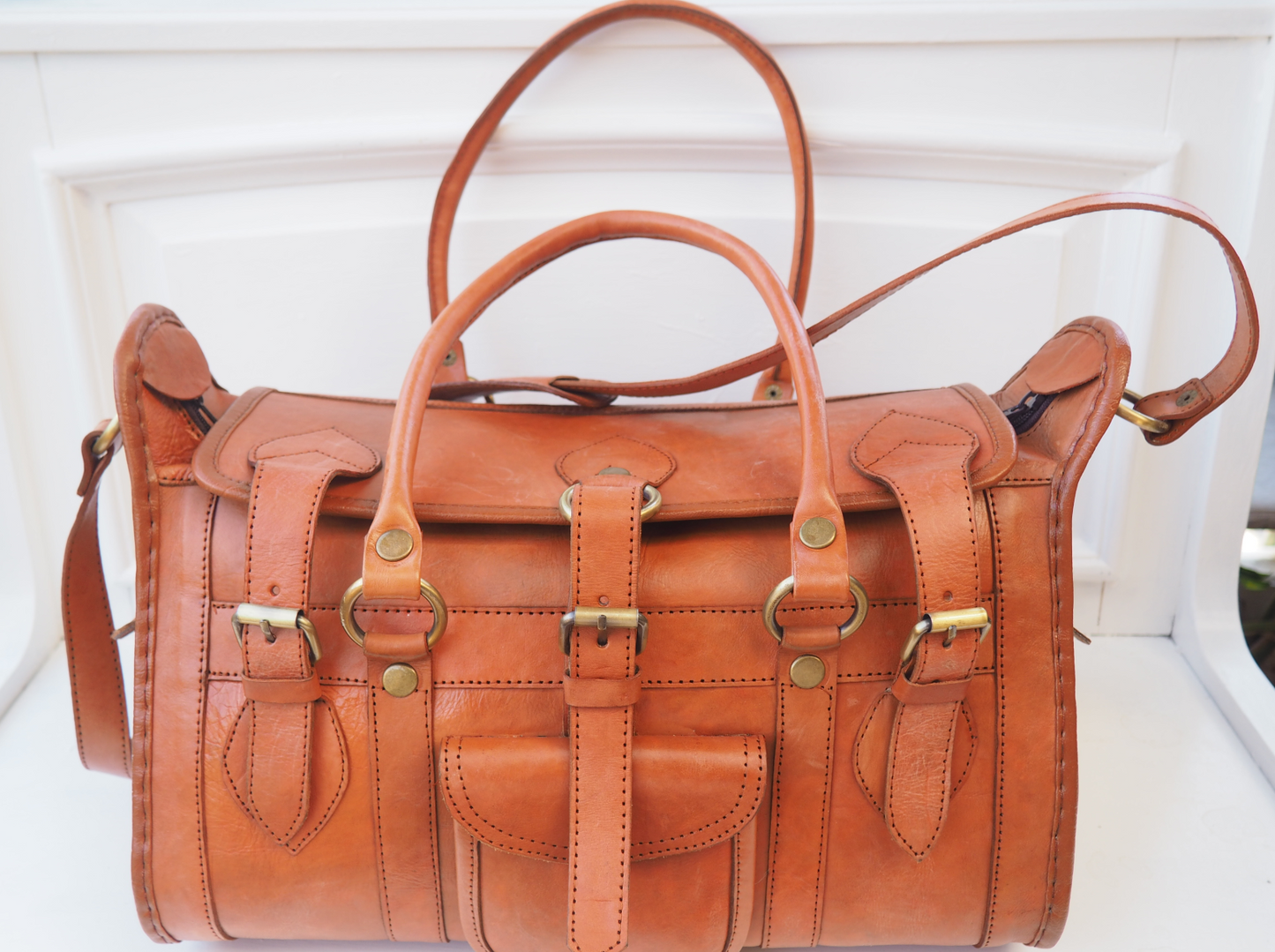 GENUINE LEATHER- HAND MADE AUTHENTIC SADDLE BAG.