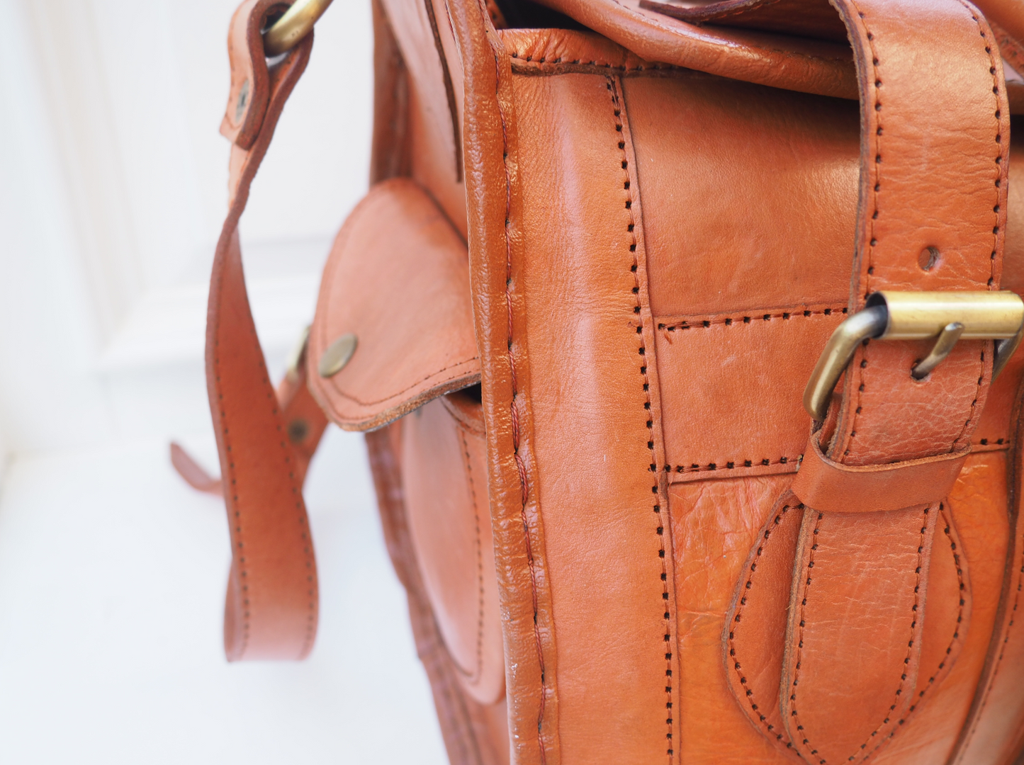 GENUINE LEATHER- HAND MADE AUTHENTIC SADDLE BAG.