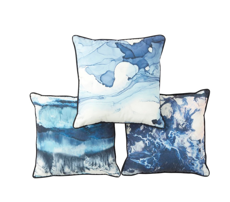 Florida Blue Flow Cushions