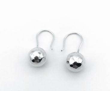 KazMexico  HAMMERED BALL EARRINGS