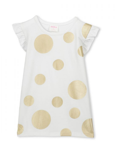 Milky - Girls and Baby Metallic Spot Tee